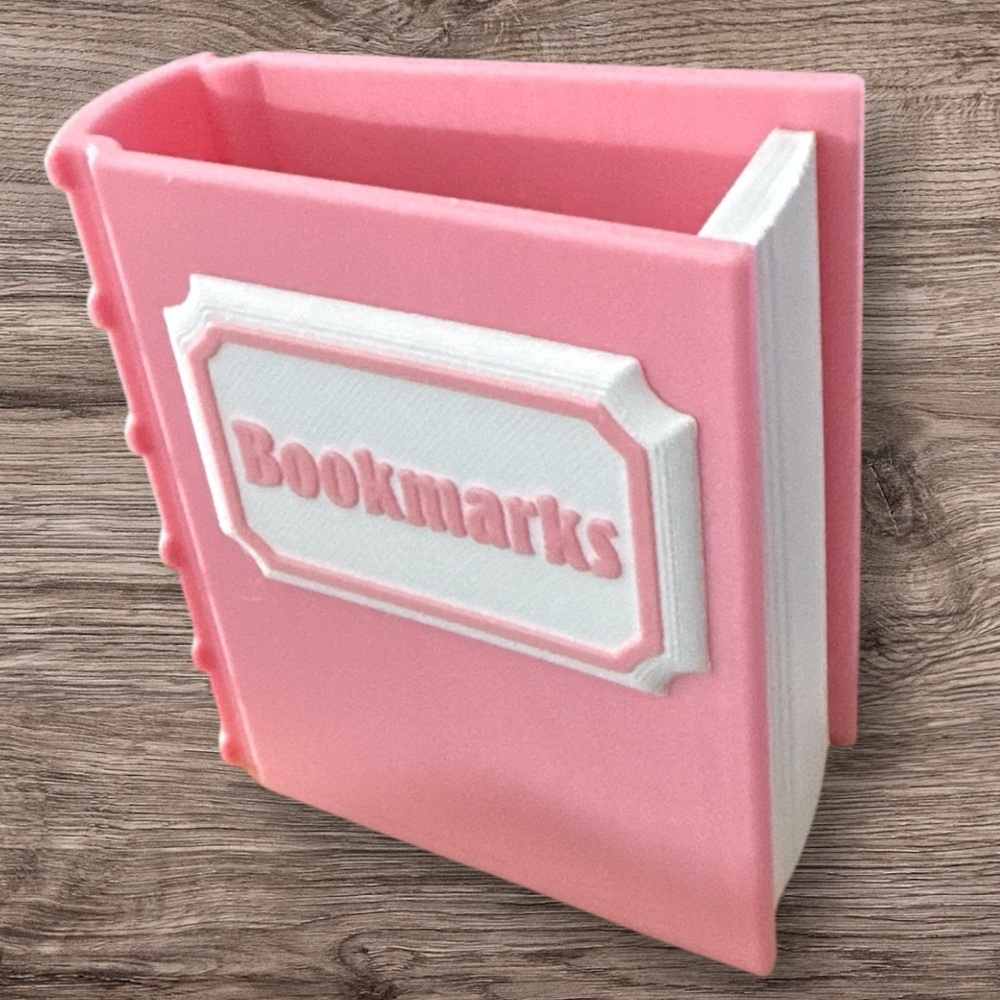3D printed book mark holder